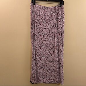 Christopher & Banks Pink Floral Maxi Skirt